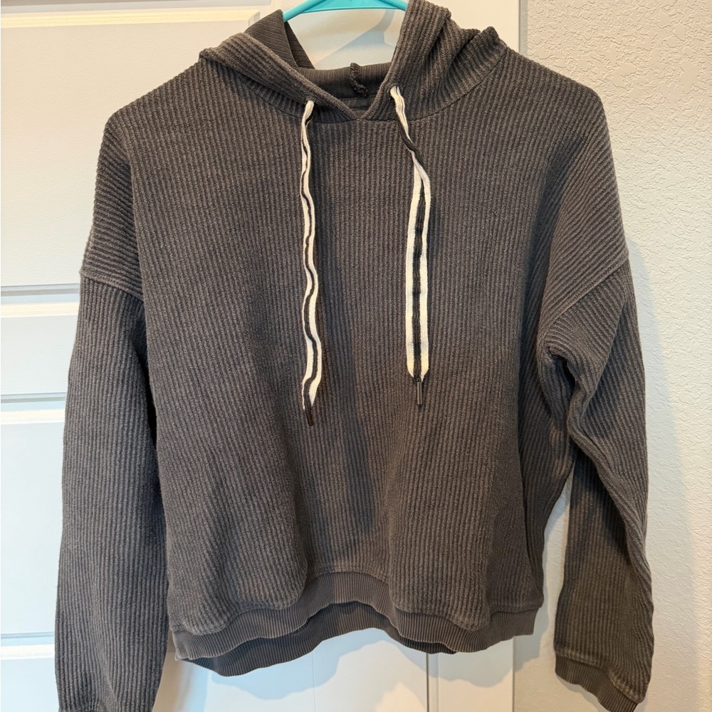 Aerie Charcoal Hooded Women's Sweater